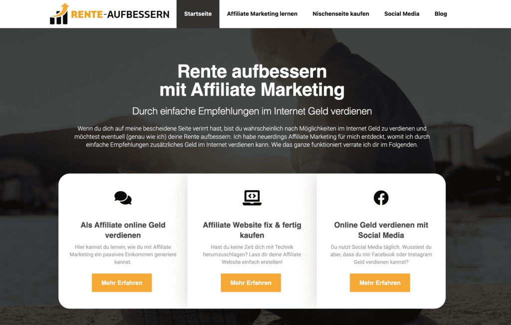 Affiliate Marketing Beispiele: Affiliate Marketing Beispiel 4: Nischenseite erstellen