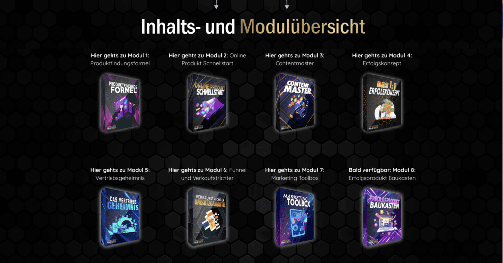 Ben Pau Erfahrungen - Digitale Online Produkte Erstellen - Inhalte